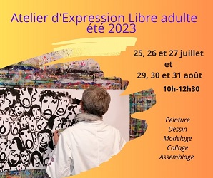 Stage d’Expression Libre les 29, 30 et 31 août 2023